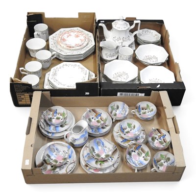 Lot 518 - A Japanese eggshell porcelain teset, together...
