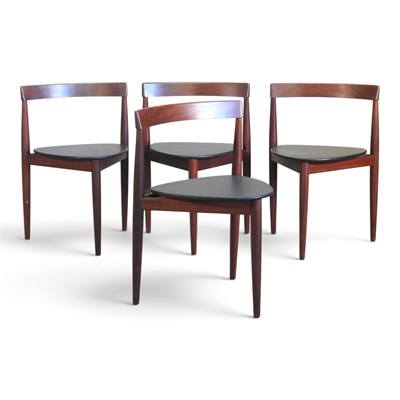 Lot 45 - A set of four 1960s Danish teak Roundette...