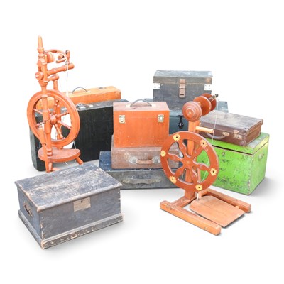 Lot 567 - A collection of wooden workshop boxes,...