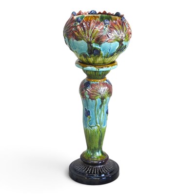Lot 212 - A Victorian Minton style majolica jardiniere...