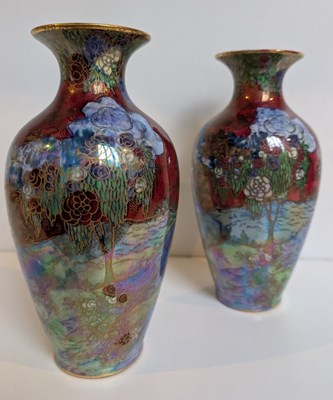 Lot 288A - A pair of Wilton Ware lustre pottery vases,...