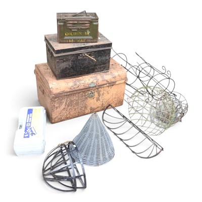 Lot 543 - An old tin trunk, together with another...