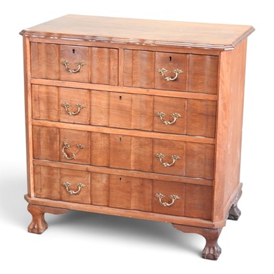 Lot 201 - A mid 20th century continental fruitwood chest,...