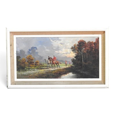 Lot 27 - R. Allen, mid 20th century, hunting scene,...