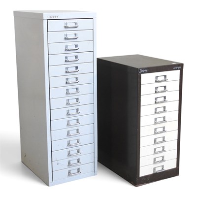 Lot 282 - A metal filing cabinet, together with another...