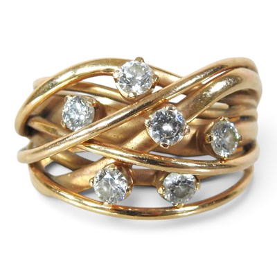 Lot 58 - A bespoke made 18 carat gold and diamond fancy...