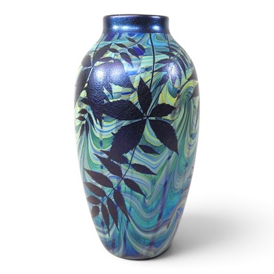 Lot 370 - A John Ditchfield iridescent art glass vase,...