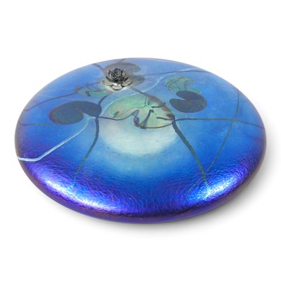 Lot 319 - A John Ditchfield blue iridescent Glassform...