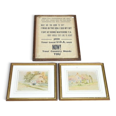 Lot 431 - A 1970s Irish UDA poster, 53 x 39cm, framed,...