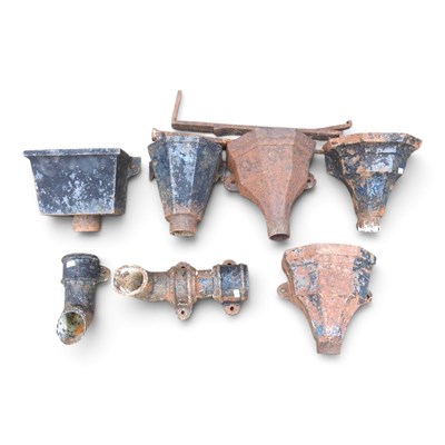 Lot 477 - A collection of cast iron hoppers