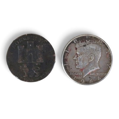Lot 460 - A Gerorge III Norwich halpenny, dated 1792,...