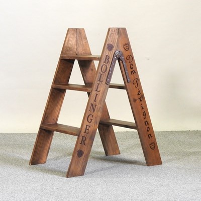 Lot 388 - A vintage style wooden step ladder