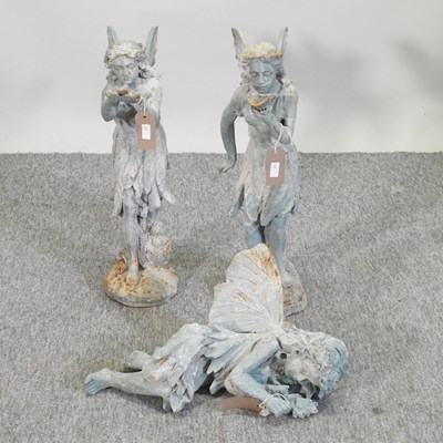 Lot 38 - A metal garden model of a fairy