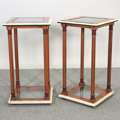 Lot 650 - A pair of modern painted occasional tables