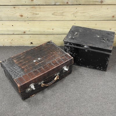Lot 172 - A mid 20th century crocodile case