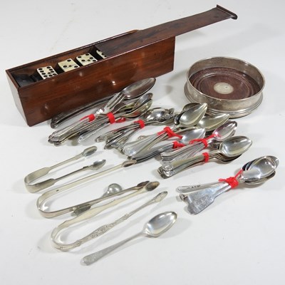 Lot 64 - A silver wine coaster
