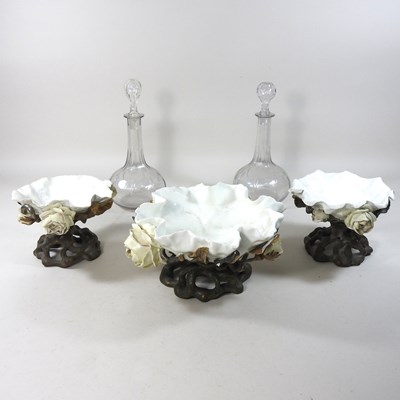 Lot 106 - A 19th century set of three Moore comports