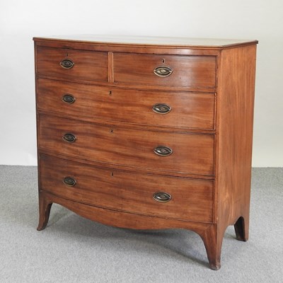 Lot 546 - A Regency mahogany bow front chest