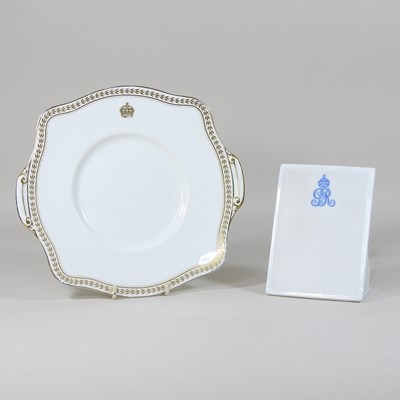 Lot 122 - A Royal Staffordshire porcelain menu board