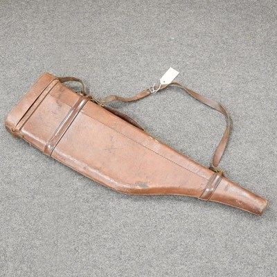 Lot 107 - An early 20th century brown leather gun case