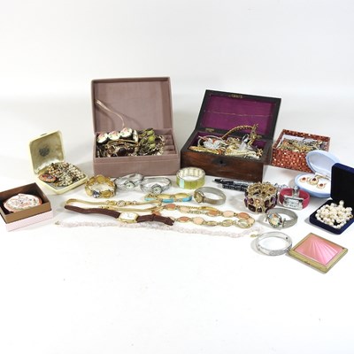 Lot 61 - A collection of costume jewellery and watches