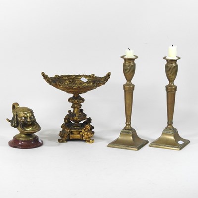 Lot 71 - An ornate 19th century brass dish