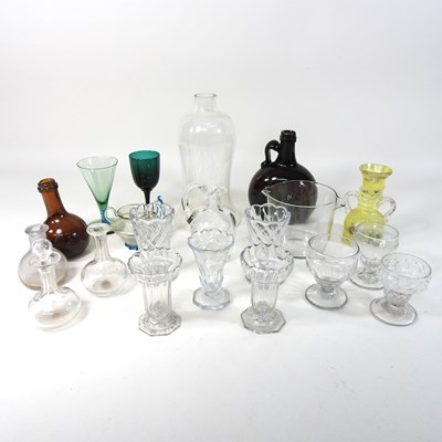 Lot 79 - A collection of 18th century and later glassware