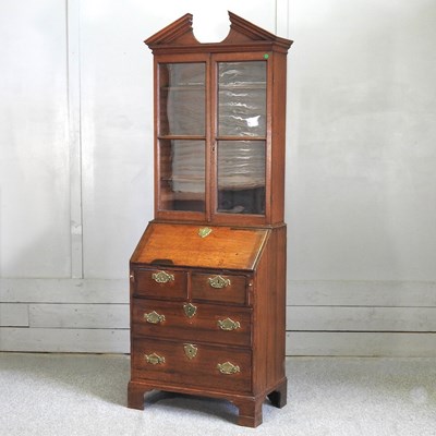 Lot 462 - A small 19th century oak bureau bookcase