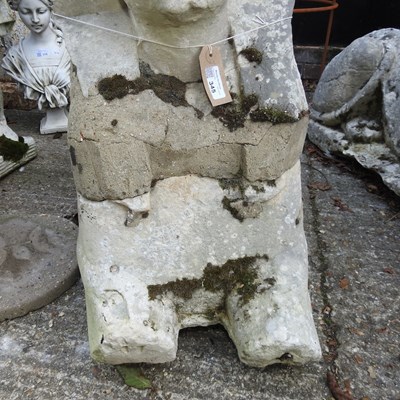 Lot 345 - A pair of 19th century carved stone sphinx