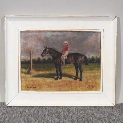 Lot 162 - J Pryde, 'Mostyn', a chestnut hunter with jockey up