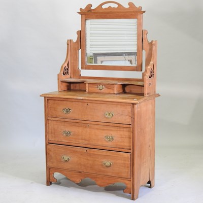 Lot 89 - An Edwardian satin walnut dressing chest