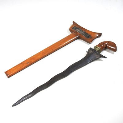 Lot 96 - An early 20th century Indonesian kris