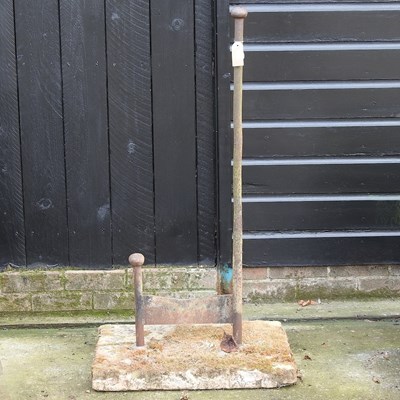 Lot 361 - A very large 19th century iron boot scraper