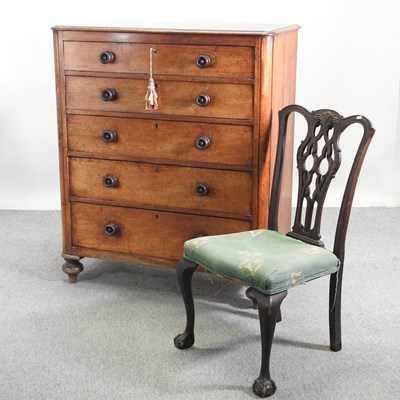 Lot 608 - A Victorian mahogany chest of drawers