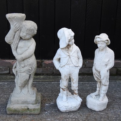 Lot 371 - A cast stone garden figural stand
