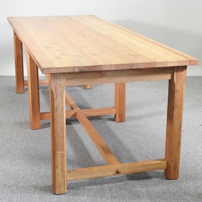 Lot 389 - An OKA bleached oak dining table