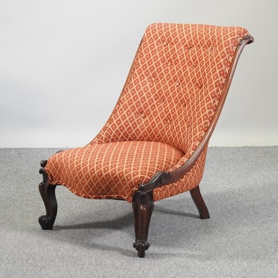 Lot 612 - A Victorian upholstered nursing chair