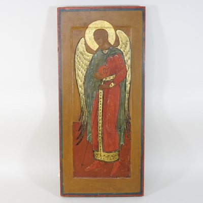 Lot 152 - A 20th century Russian icon of the Archangel Gabriel