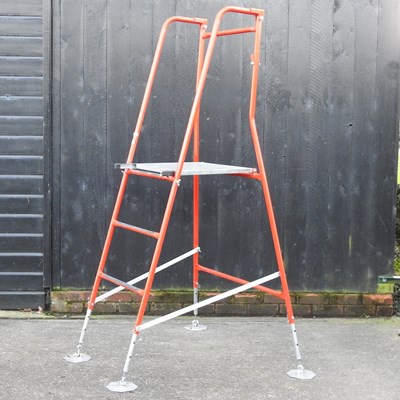 Lot 6 - A set of Henchman metal folding workman's steps