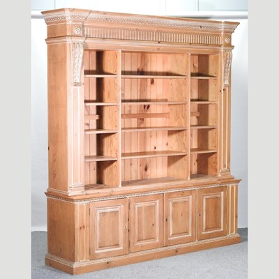 Lot 48 - A large modern pine library bookcase