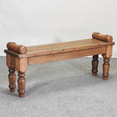 Lot 77 - A handmade pine window seat