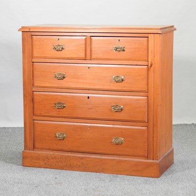 Lot 55 - An Edwardian satin walnut chest