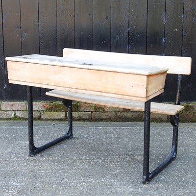 Lot 479 - A vintage school desk