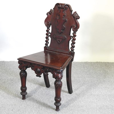 Lot 553 - A Victorian hall chair