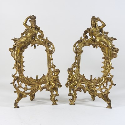 Lot 270 - A pair of ornate 19th century cast gilt metal picture frames