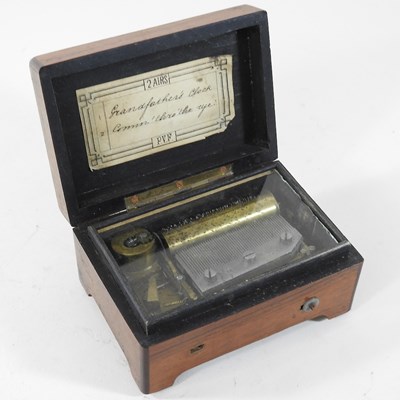 Lot 23 - A 19th century Swiss miniature musical box