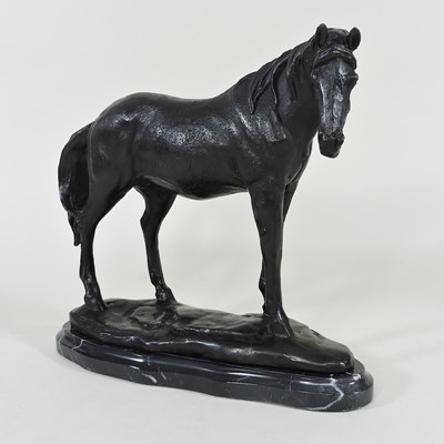 Lot 52 - A bronze model of a horse