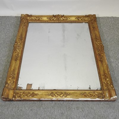 Lot 280 - A 19th century gilt framed wall mirror