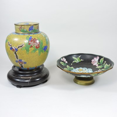 Lot 35 - A Chinese cloisonne ginger jar and cover