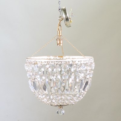 Lot 287 - A cut glass chandelier
